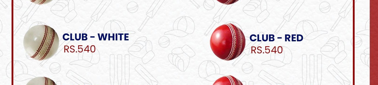 Match Cricket Ball (White & Red)