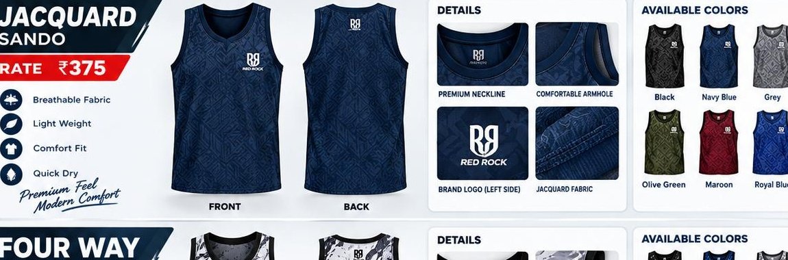 Jacquard Sando (Gym Vest)